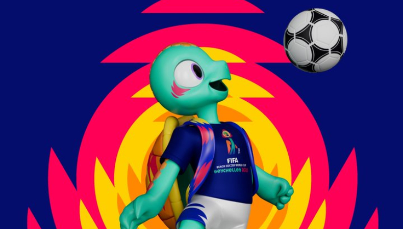 La FIFA presentó la mascota llamada Tikay, una pequeña tortuga que representará la competición para la Copa Mundial Beach Soccer.