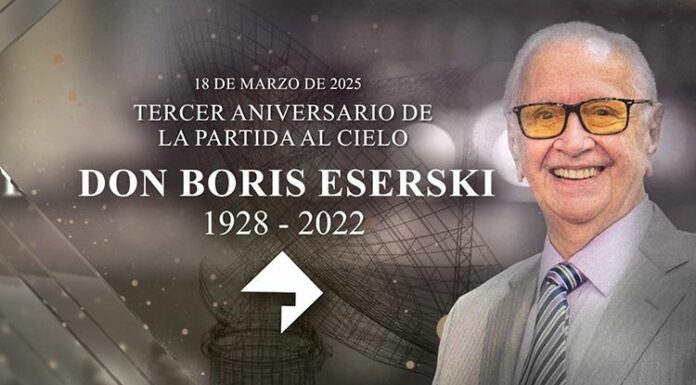Don Boris Eserski fue llamado a la presencia de Dios hace tres años. La gran familia de TCS rinde un sentido tributo a su memoria