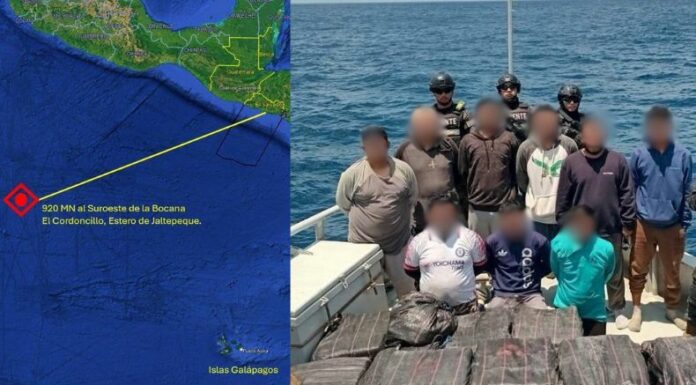 El presidente Nayib Bukele anunció que la Marina Nacional incautó 1.3 toneladas de cocaína, valoradas en $32.5 millones e interceptó tres embarcaciones.