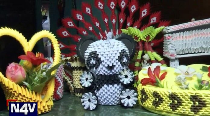 En una casa de Soyapango, cada rincón es una obra de arte con figuras de origami en 3D que decoran paredes y muebles, creando un ambiente de museo.