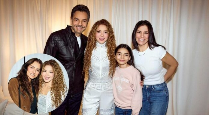 Entre risas, Eugenio Derbez desmiente el rumor sobre la cantidad que supuestamente pagó para asistir al concierto de la colombiana y estar en su camerino.