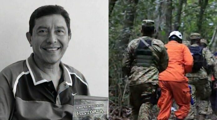 Equipos de rescate se desplegaron en el volcán Chinchontepec para seguir con la búsqueda del profesor identificado como Enrique Peña.