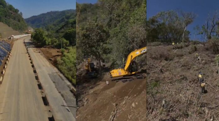 El paso vehicular en el tramo Los Chorros será habilitado a partir de mañana, lunes 28 de abril tras un deslizamiento de tierra registrado el sábado.