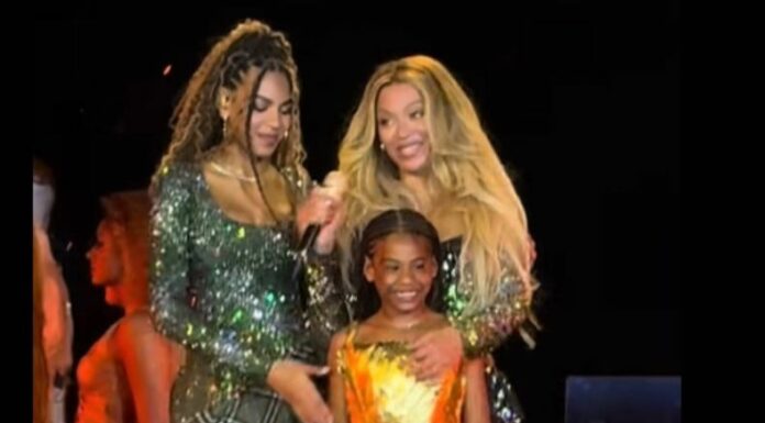 Beyoncé inició en California su gira con la participación de sus hijas Blue Ivy de 13 años y Rumi de siete.