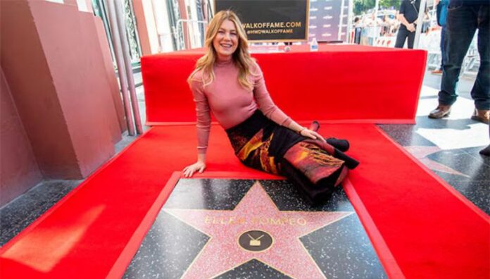 Ellen Pompeo recibe una estrella en el Paseo de la Fama de Hollywood Ellen Pompeo fue homenajeada por su papel como Meredith Grey y estuvo acompañada de su esposo Chris Ivery y sus hijos, Stella y Eli.