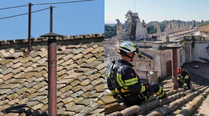 El Vaticano ya instaló la chimenea que anunciará al nuevo papa durante el cónclave.