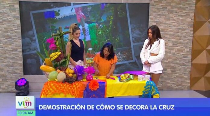 La diseñadora floral Ana María de Martínez compartió en Viva la Mañana cómo elaborar una cruz llena de color, simbolismo y tradición para celebrar el Día de la Cruz.
