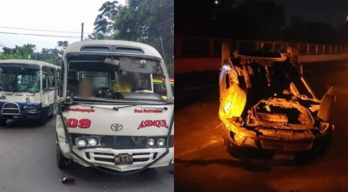 Ocho personas resultaron lesionadas en distintos accidentes de tránsito registrados este domingo en varias zonas del país.