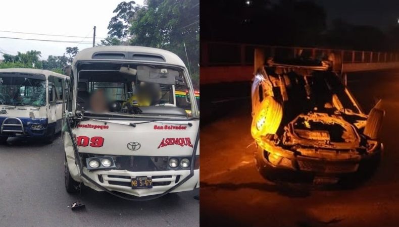 Ocho personas resultaron lesionadas en distintos accidentes de tránsito registrados este domingo en varias zonas del país.