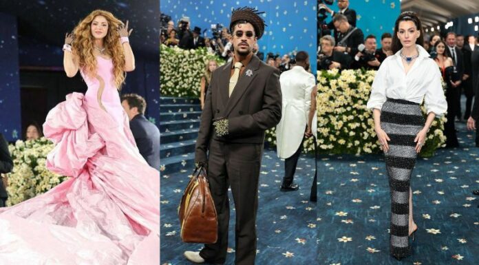 Celebridades como Shakira, Bad Bunny y Madonna deslumbraron en la alfombra de la Meet que rindió homenaje al dandismo y la elegancia.
