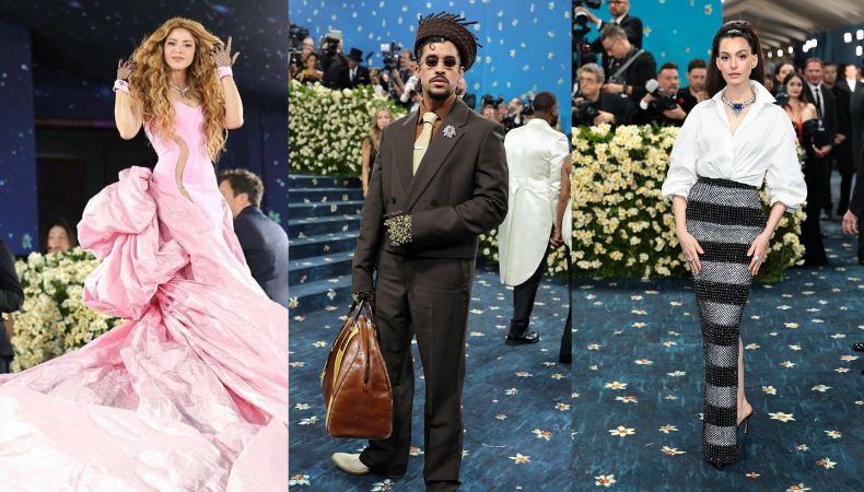 Celebridades como Shakira, Bad Bunny y Madonna deslumbraron en la alfombra de la Meet que rindió homenaje al dandismo y la elegancia.