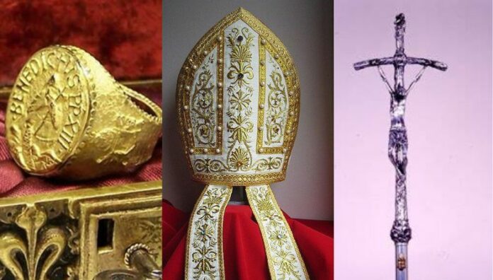 Los símbolos del poder y la autoridad papal Existen varios símbolos y una vestimenta que distinguen al nuevo papa, representando su autoridad y su rol como líder espiritual de la Iglesia.