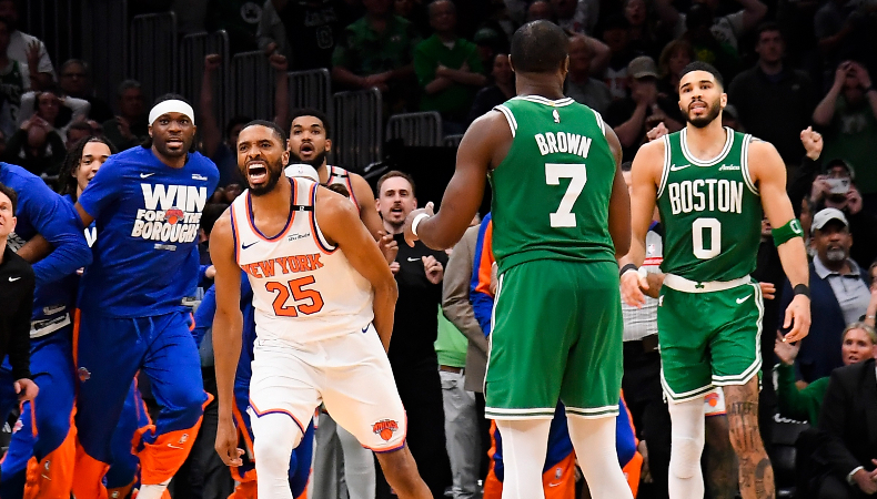 Knicks vencen a Boston, Thunder reacciona en la NBA