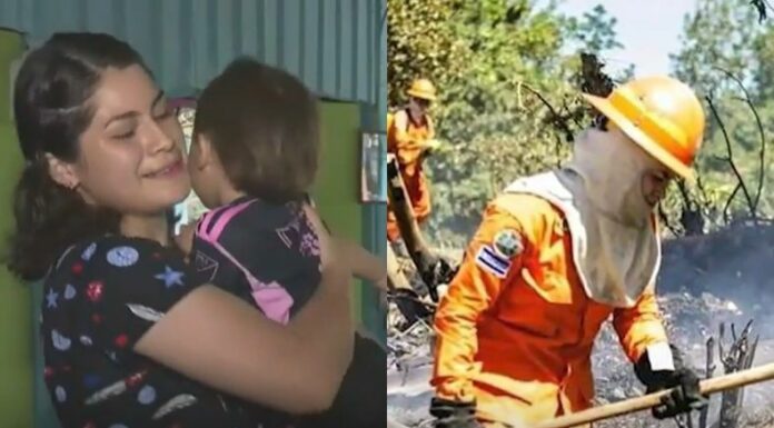 Elsy Martínez es una joven madre que, además de atender las tareas del hogar, se desempeña con compromiso como bombera.