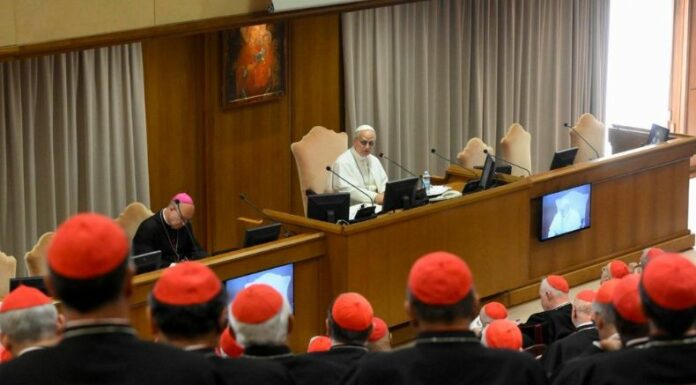 Como parte de su agenda de trabajo el nuevo papa, León 14 pronunció su primer discurso ante el Colegio Cardenalicio.