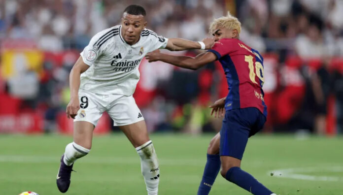 Barcelona y Real Madrid se enfrentan por el título de LaLiga Barcelona y Real Madrid se enfrentan por cuarta vez en la temporada en el “Clásico español” con el título liguero en juego este domingo.