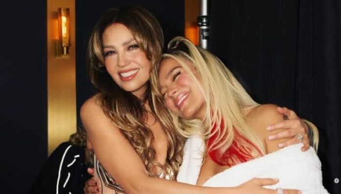 Thalía a Karol G “Tú también me inspiras con tu fuerza y autenticidad” Thalía dedicó un mensaje a Karol G tras mencionarla como fuente de inspiración en su documental.