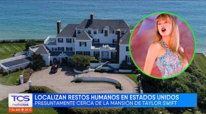 La policía investiga si los restos a metros de la mansión de Taylor guarda relación con hallazgos similares ocurridos en Estados Unidos.