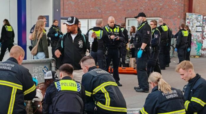 El apuñalamiento masivo ocurrió alrededor de las 18:05 (hora local) en la estación de tren de Hamburgo, Alemania.