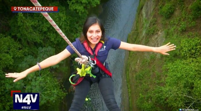 El puenting es un deporte extremo que se vive en el puente Las Cañas, en Tonacatepeque y atrae a quienes buscan adrenalina al máximo.