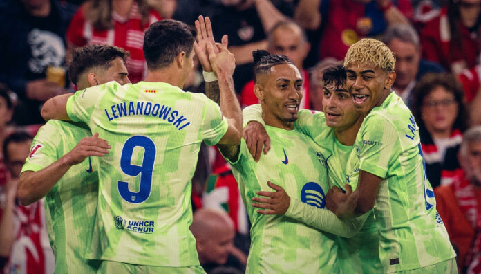 Barcelona derrotó al Athletic Club de Bilbao Barcelona goleó al Athletic Club de Bilbao en el último partido de la temporada 2024-25 de la liga de España.