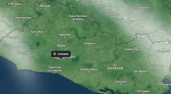 El MARN pronostica temperaturas de hasta 38 °C para este martes 27 de mayo, con un ambiente caluroso y posibilidad de lluvias aisladas en algunas zonas del país.
