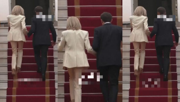 Brigitte y Emmanuel Macron, en la mira de la prensa tras polémica del avión presidencial Luego de especulaciones y rumores relacionados al escándalo ocurrido en el avión, la pareja presidencial reapareció en público durante su visita oficial a Vietnam.