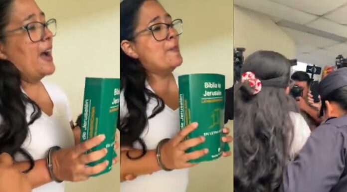 La abogada Ruth López fue llevada al juzgado para enfrentar la audiencia inicial por el delito de enriquecimiento ilícito.