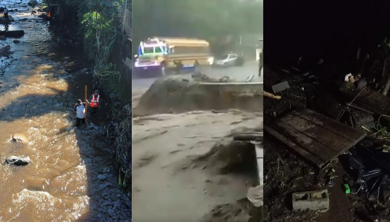 Las fuertes lluvias que se registraron el sábado pasado causaron estragos en distintos sectores de Guatemala.