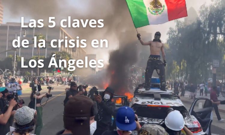 Los Ángeles, la principal ciudad de California, está bajo tensión por las redadas de inmigrantes realizadas por ICE que han generado violentas protestas.