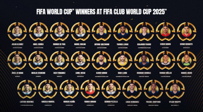 La Copa Mundial de Clubes de la FIFA 2025 contará con 26 jugadores que han sido campeones con sus selecciones.