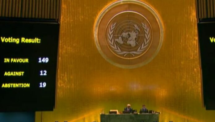 La Asamblea General de la ONU aprobó por amplia mayoría una resolución que exige un alto el fuego inmediato en Gaza.