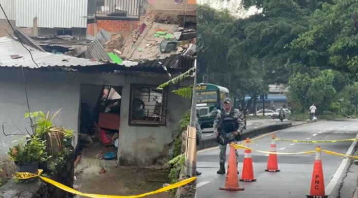 Las fuertes lluvias registradas en las últimas horas provocaron el colapso de un muro y a la evacuación de familias.