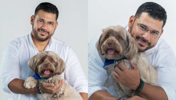 Federico Zeledón es ¡todo un papá perruno! Federico Zeledón una vez más demuestra su amor incondicional por los perritos. Esta vez tuvo una sesión fotográfica muy especial.