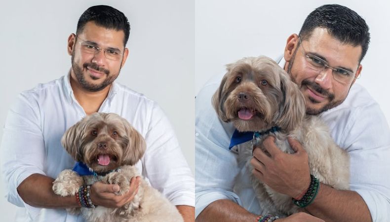 Federico Zeledón una vez más demuestra su amor incondicional por los perritos. Esta vez tuvo una sesión fotográfica muy especial.