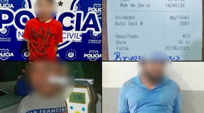 En las últimas horas, la Policía Nacional Civil sacó de circulación a tres hombres por conducción peligrosa.