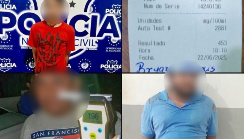 En las últimas horas, la Policía Nacional Civil sacó de circulación a tres hombres por conducción peligrosa.