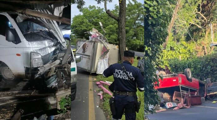 Uno de los accidentes ocurrió en Nahuizalco. Varias personas entre ellas menores de edad resultaron lesionadas.