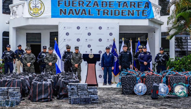 El Gabinete de Seguridad presentó los resultados de la más reciente incautación de cocaína realizada por la Marina Nacional.