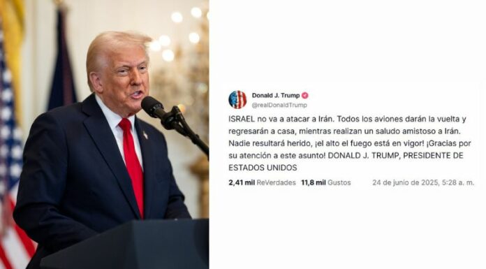 El presidente de Estados Unidos, Donald Trump, expresó este martes que el alto el fuego entre Israel e Irán ya estaba vigente.