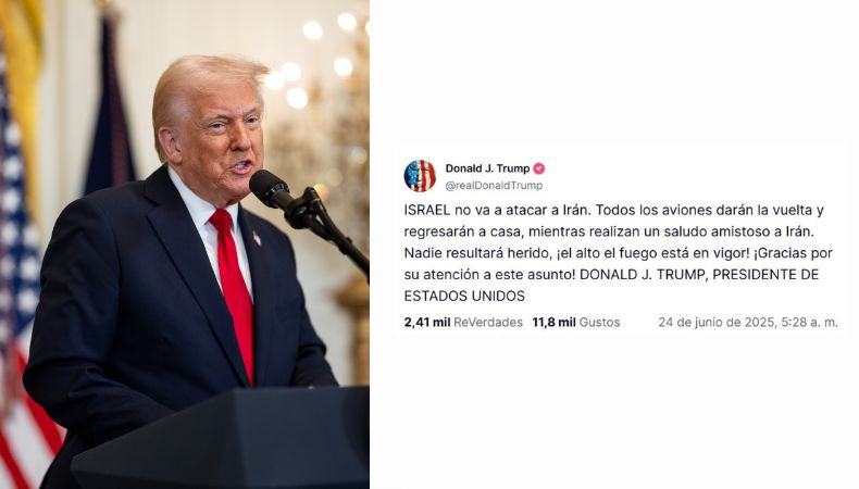 El presidente de Estados Unidos, Donald Trump, expresó este martes que el alto el fuego entre Israel e Irán ya estaba vigente.