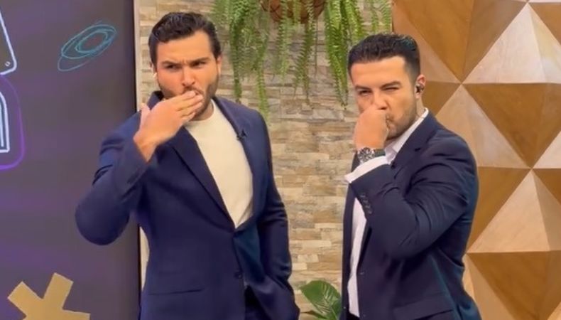 Con su carisma y buen humor, Rafael y Henry regalaron besos al aire tras recibir piropos de las televidentes. La química entre ambos encendió las risas y los halagos en el set.