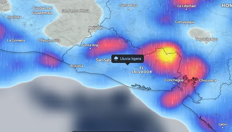 Para este miércoles se pronostican lluvias a partir de la tarde y noche, especialmente en la franja norte y cadena volcánica, según Medio Ambiente.