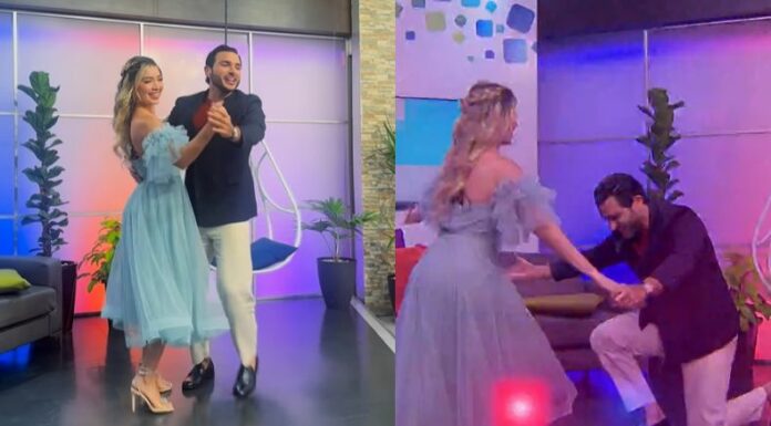 Durante la transmisión en vivo del programa Viva la Mañana, Larissa protagonizó un momento que la hizo sentir como quinceañera.