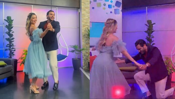 Durante la transmisión en vivo del programa Viva la Mañana, Larissa protagonizó un momento que la hizo sentir como quinceañera.