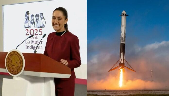 México demandará a SpaceX por contaminación de su proyecto de cohetes Sheinbaum anunció una demanda contra SpaceX por la contaminación provocada por sus lanzamientos de cohetes en territorio mexicano.