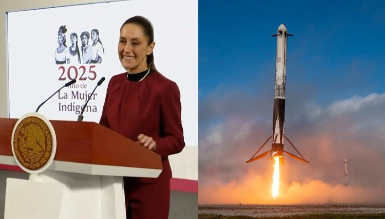 Sheinbaum anunció una demanda contra SpaceX por la contaminación provocada por sus lanzamientos de cohetes en territorio mexicano.