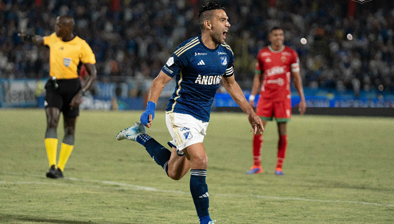 El delantero Radamel Falcao disputó dos torneos con el Millonarios FC de Colombia tras su paso por equipos de Europa.