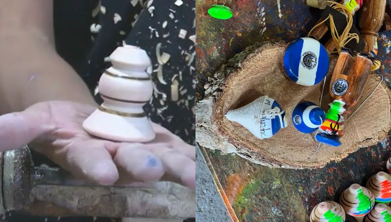 En un pequeño taller de Cojutepeque, un artesano revive los mejores recuerdos de infancia con la elaboración de juguetes tradicionales.