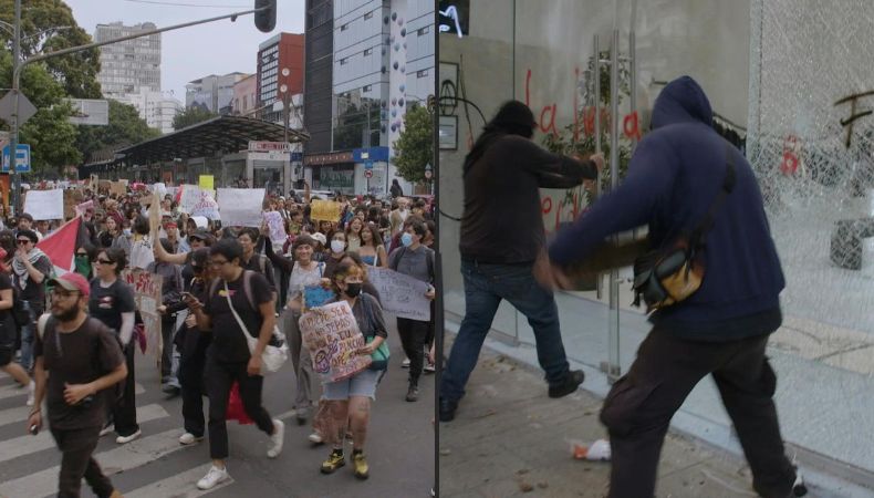 Cientos de personas se manifestaron en Ciudad de México en contra de la gentrificación de distintos sectores por la llegada de extranjeros.